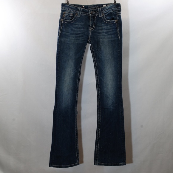 Miss Me Denim - Miss Me |  Sz. 28 Boot Dark Blue Denim, Designer